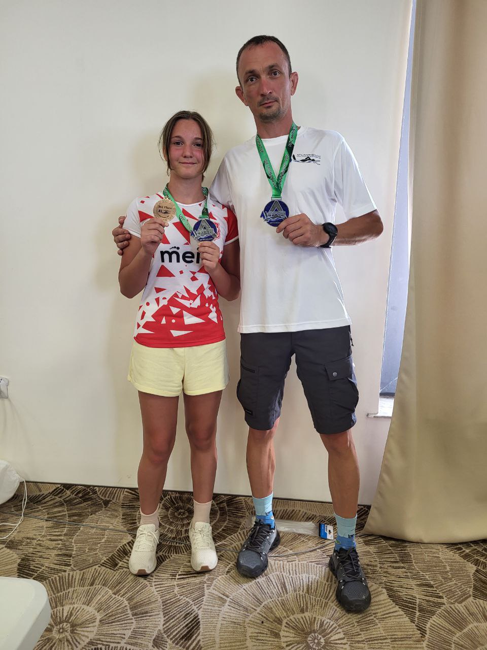 Atlantis Man medals with Arina