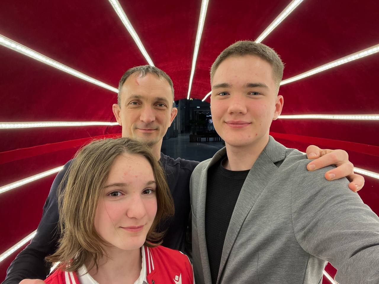 Leonid with Arina and son